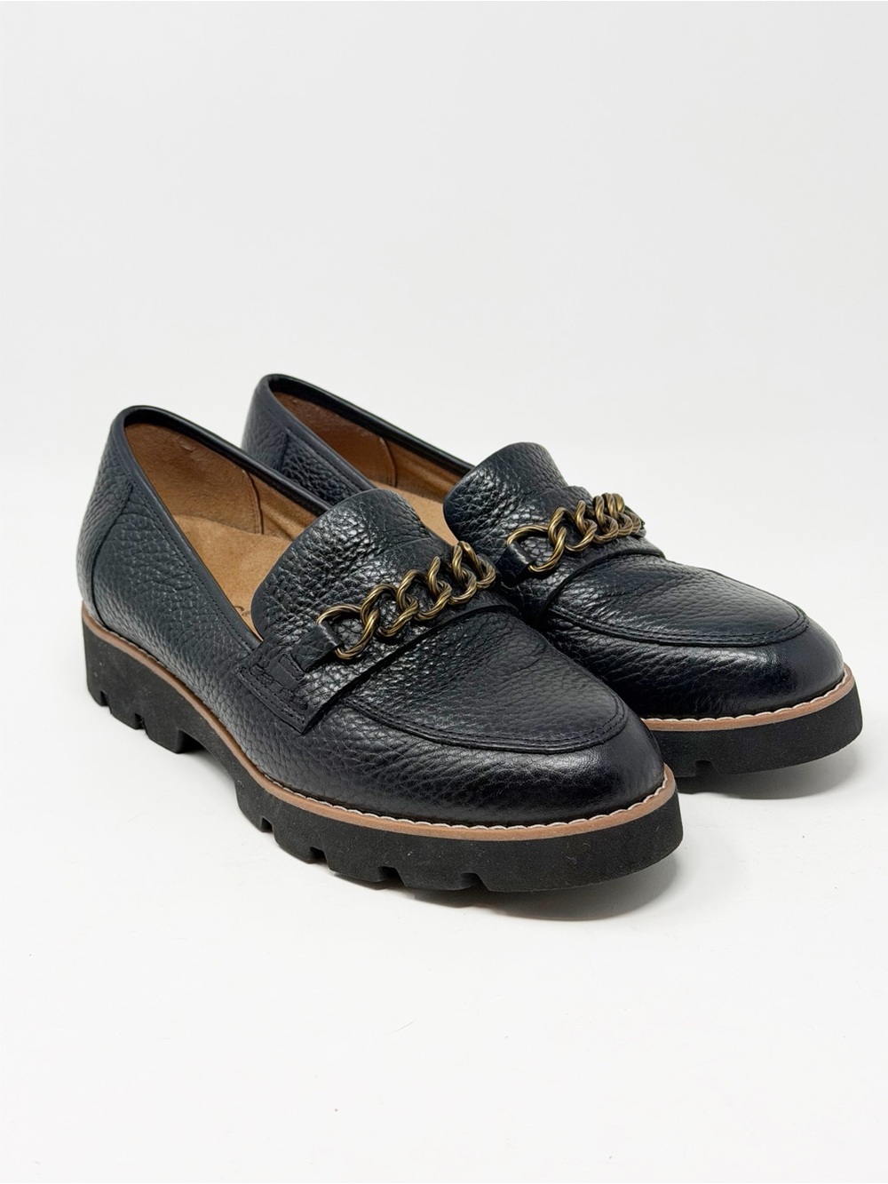 Vionic Emalyn Loafer Black Leather Loafers